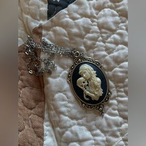 Skeleton Cameo Necklace